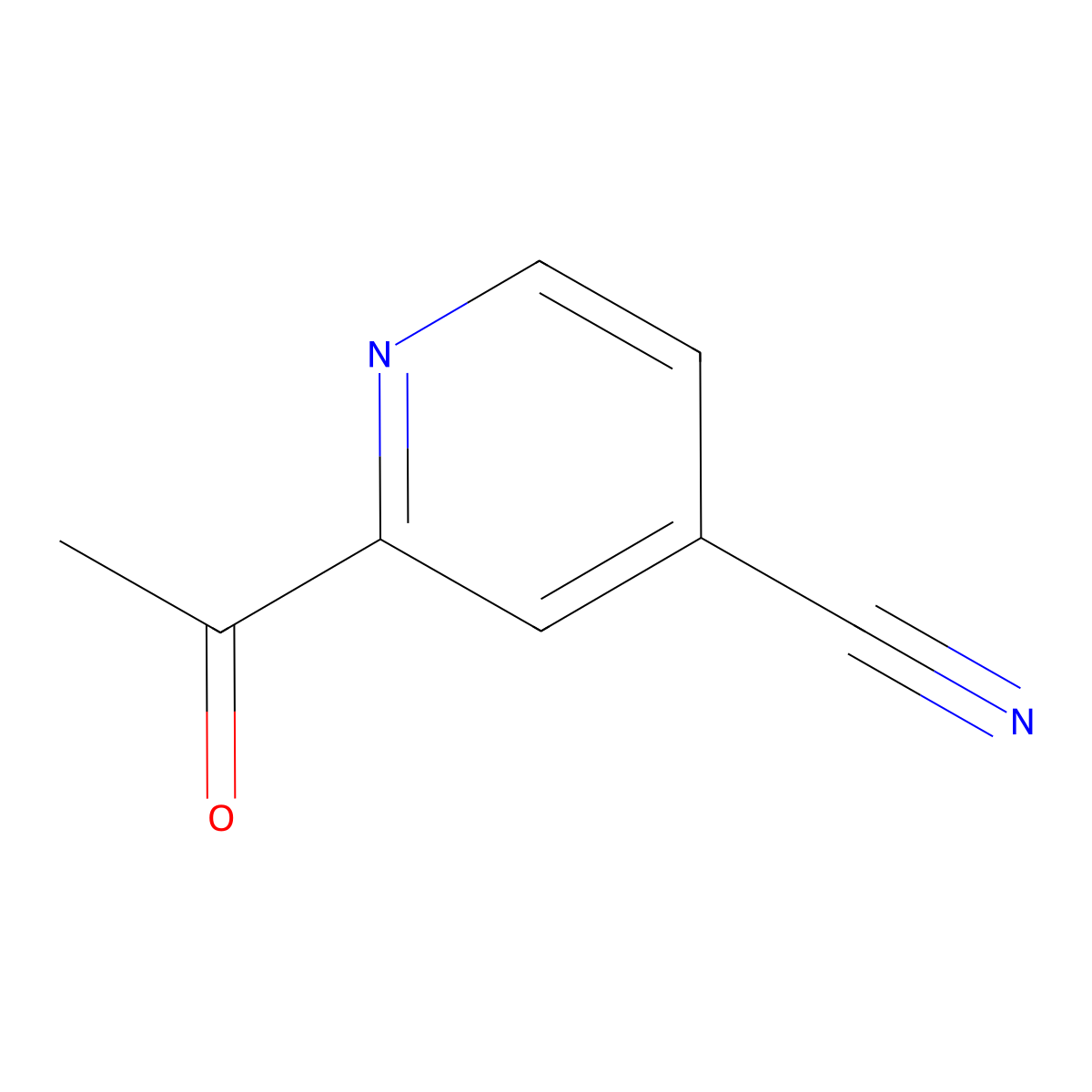 2-Acetylpyridine-4-carbonitrile molecular structure, CAS 37398-49-5