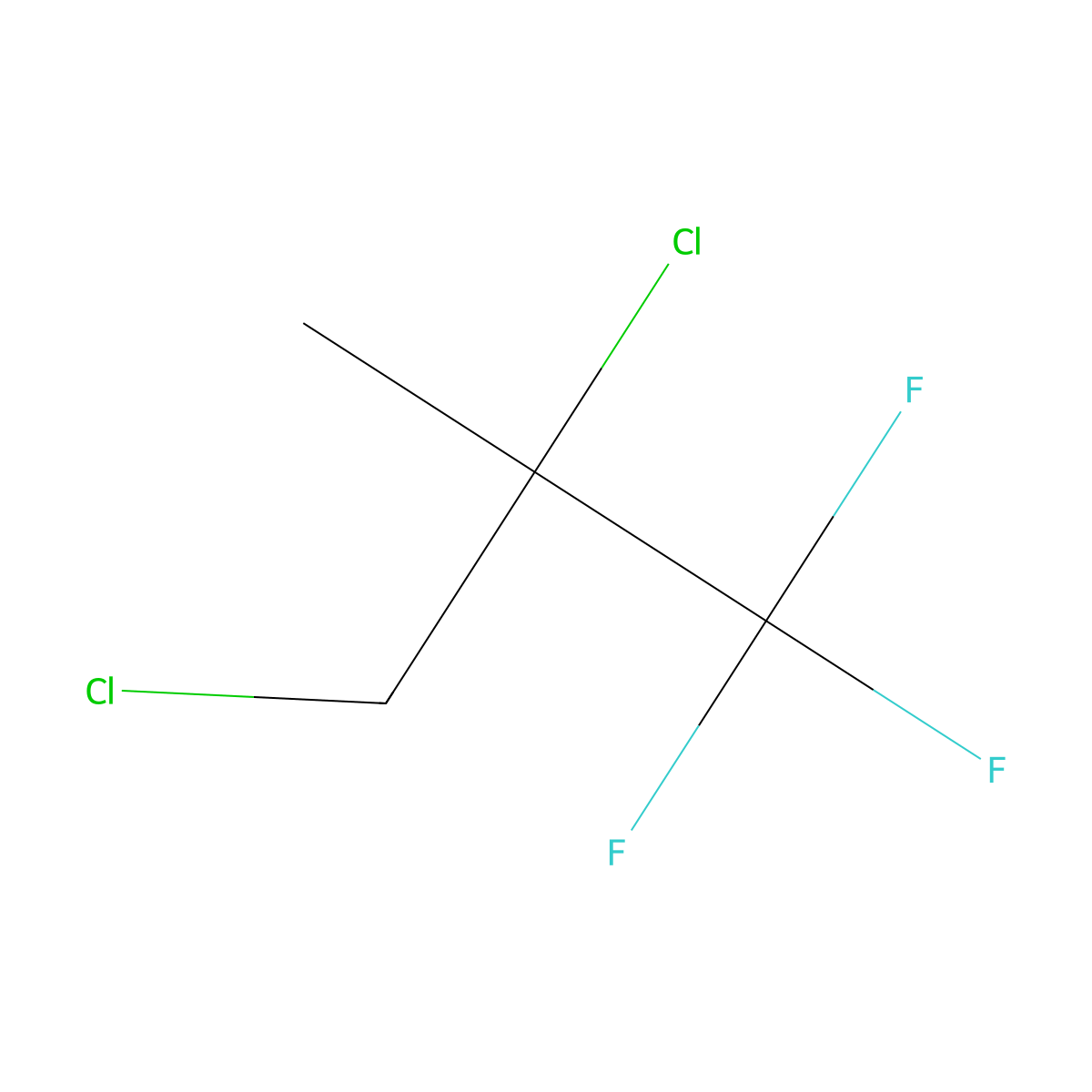 2,3-Dichloro-1,1,1-trifluoro-2-methylpropane molecular structure, CAS 374-18-5