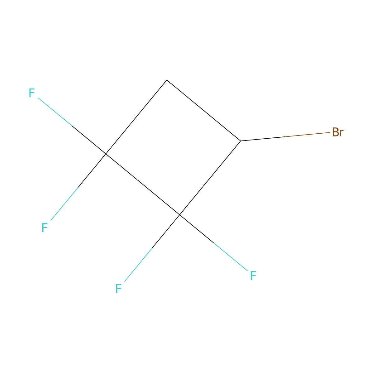 3-Bromo-1,1,2,2-tetrafluorocyclobutane molecular structure, CAS 374-29-8