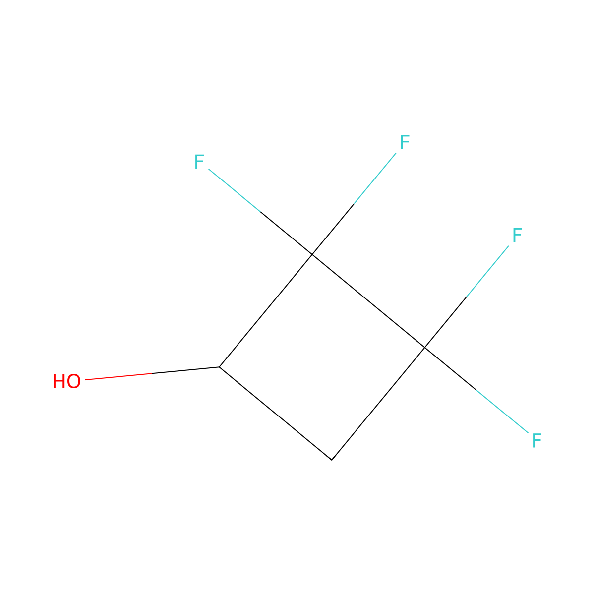 2,2,3,3-Tetrafluorocyclobutan-1-ol molecular structure, CAS 374-32-3