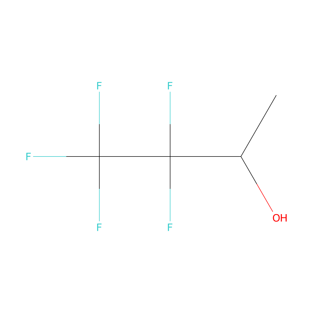 3,3,4,4,4-Pentafluorobutan-2-ol molecular structure, CAS 374-40-3