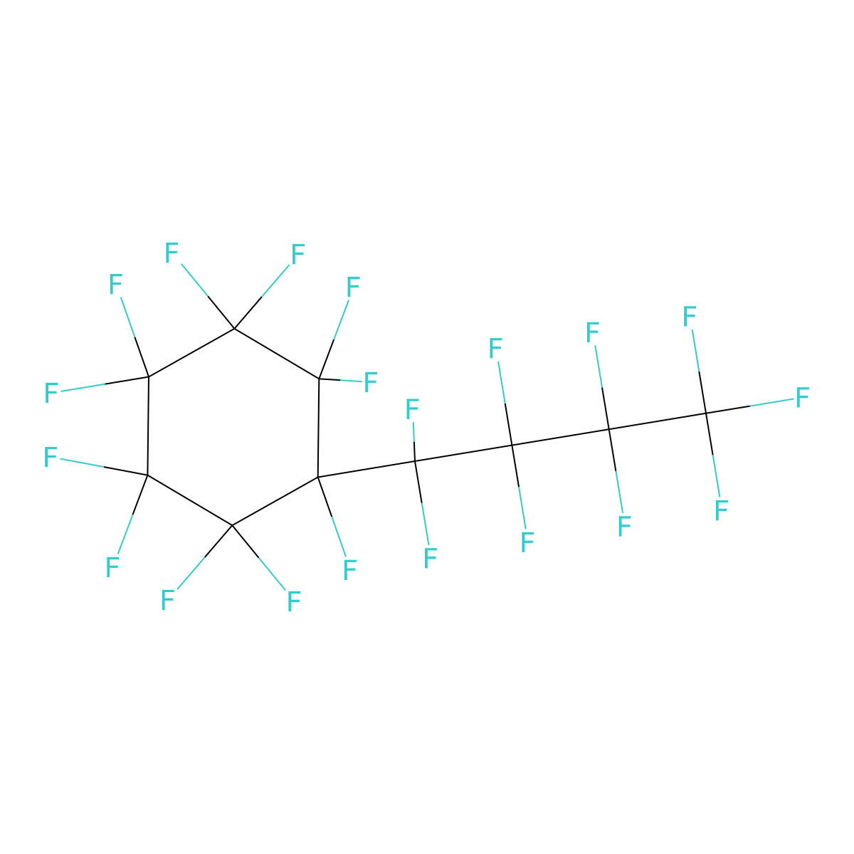 Undecafluoro(nonafluorobutyl)cyclohexane molecular structure, CAS 374-60-7