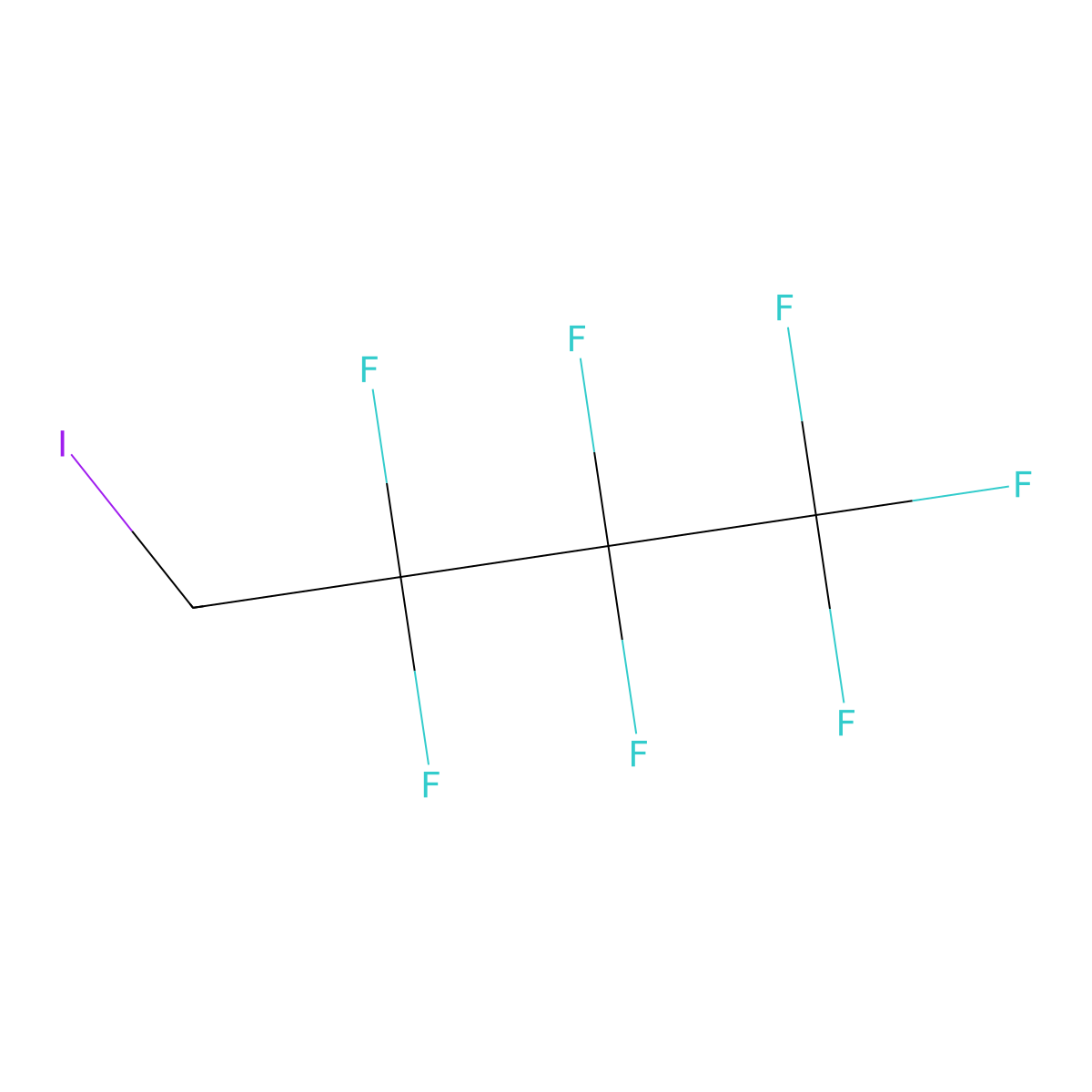 Heptafluorobutyl iodide molecular structure, CAS 374-98-1