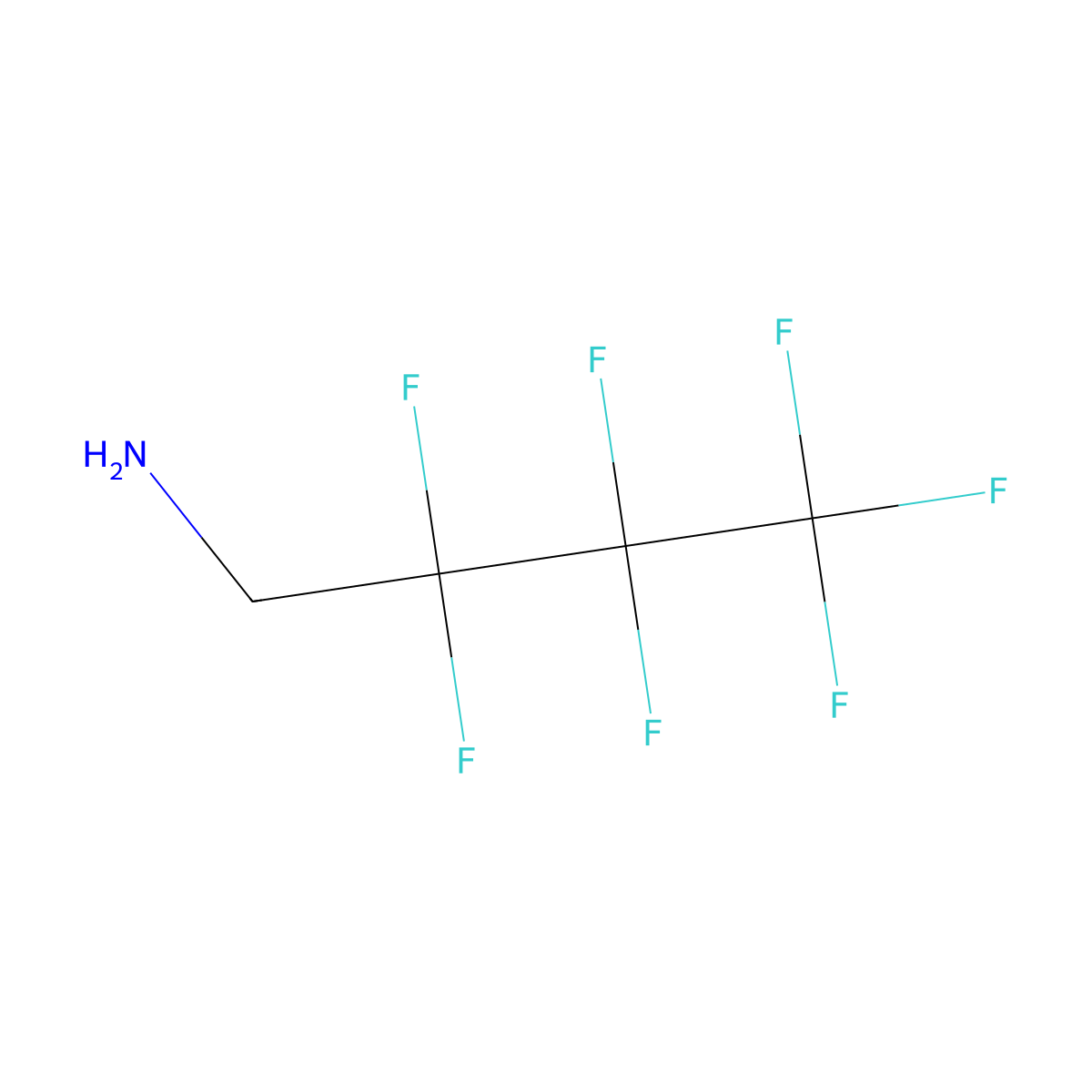 2,2,3,3,4,4,4-Heptafluorobutylamine molecular structure, CAS 374-99-2