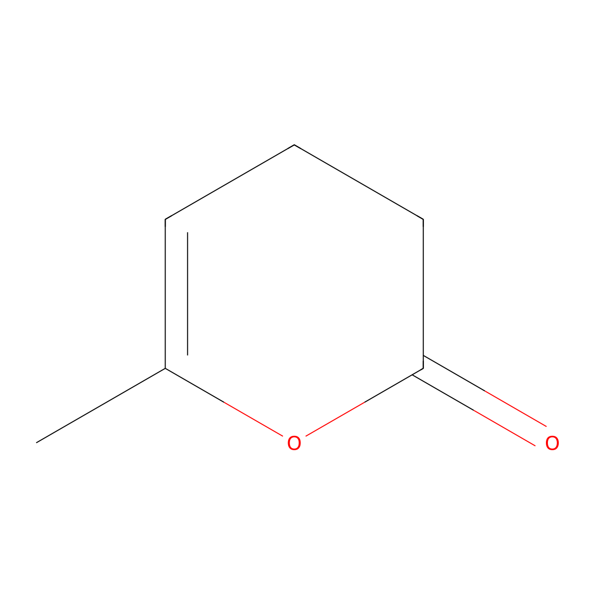 3,4-Dihydro-6-methyl-2H-pyran-2-one molecular structure, CAS 3740-59-8