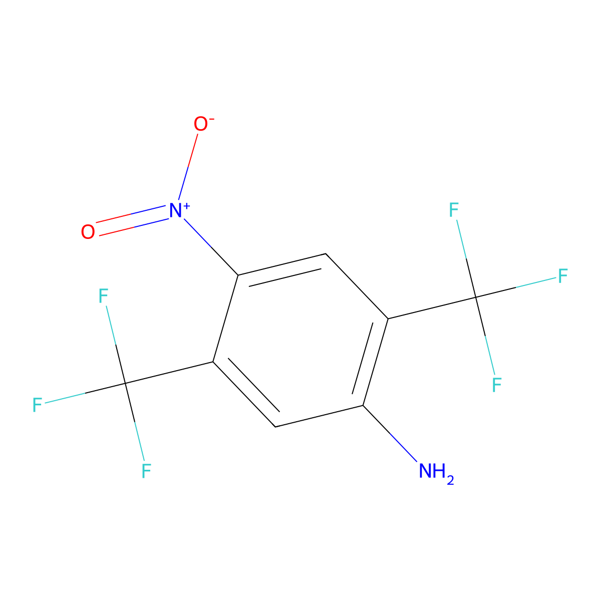 4-Nitro-2,5-bis(trifluoromethyl)aniline molecular structure, CAS 37404-40-3