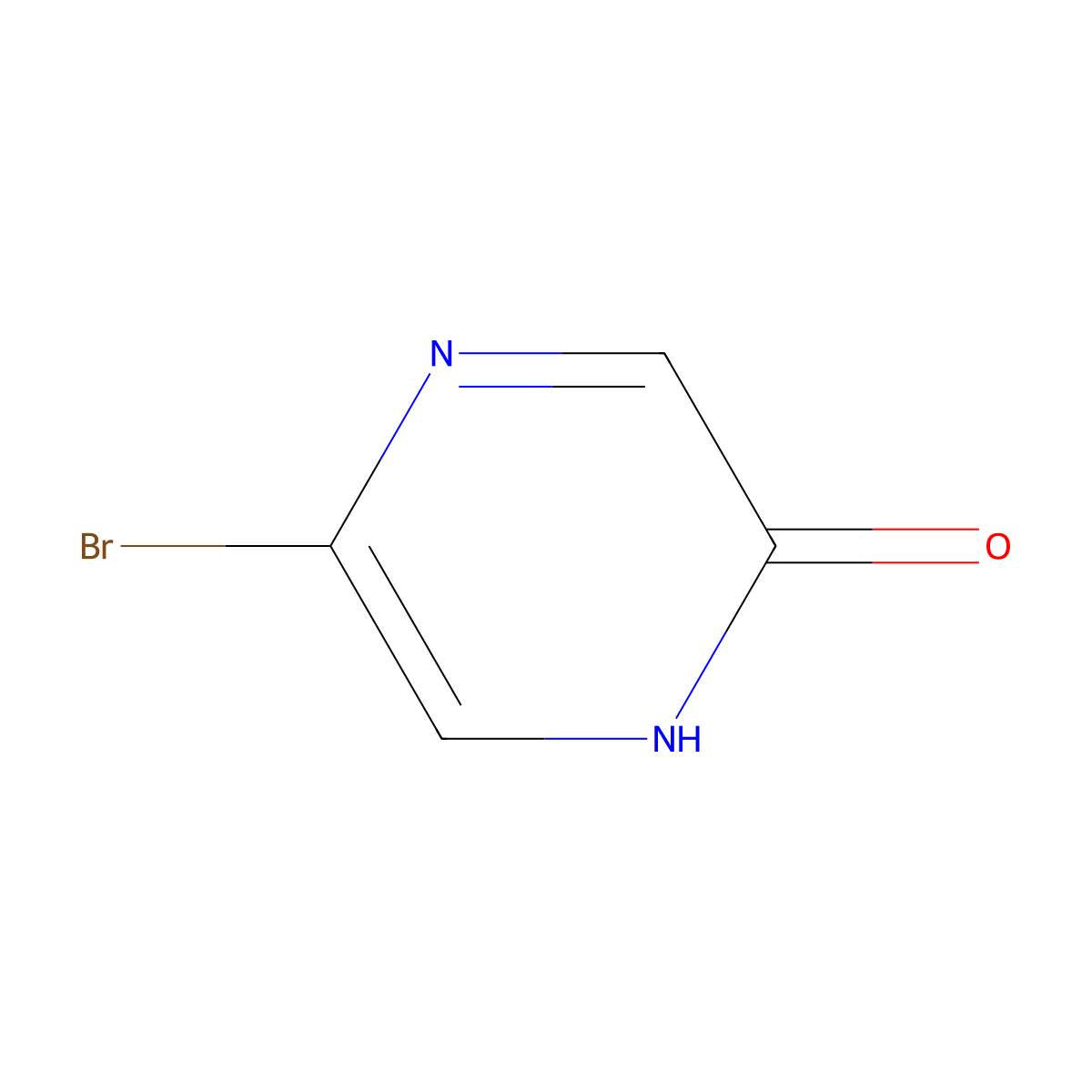2-Bromo-5-hydroxypyrazine molecular structure, CAS 374063-92-0