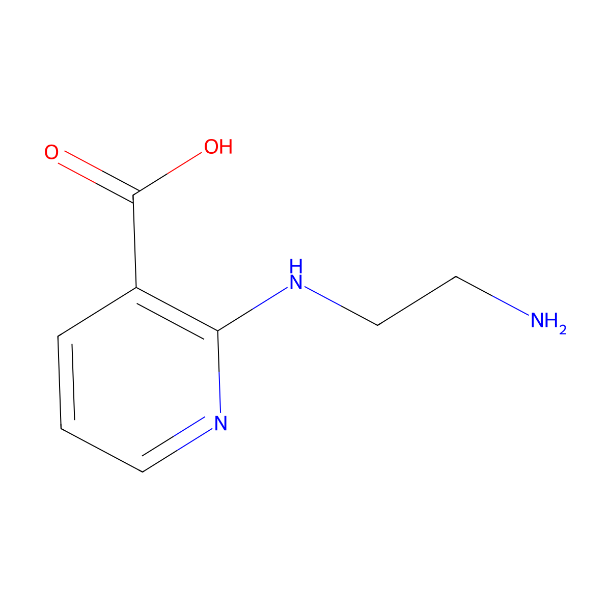 2-[(2-Aminoethyl)amino]nicotinic acid molecular structure, CAS 374063-93-1