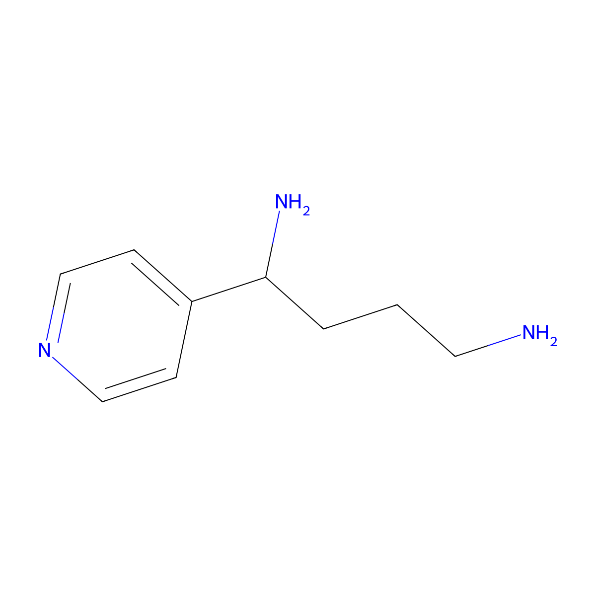 1-Pyridin-4-ylbutane-1,4-diamine molecular structure, CAS 374064-03-6