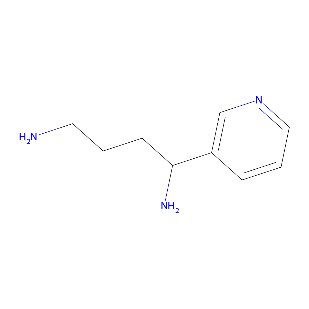 1-Pyridin-3-ylbutane-1,4-diamine molecular structure, CAS 374064-04-7
