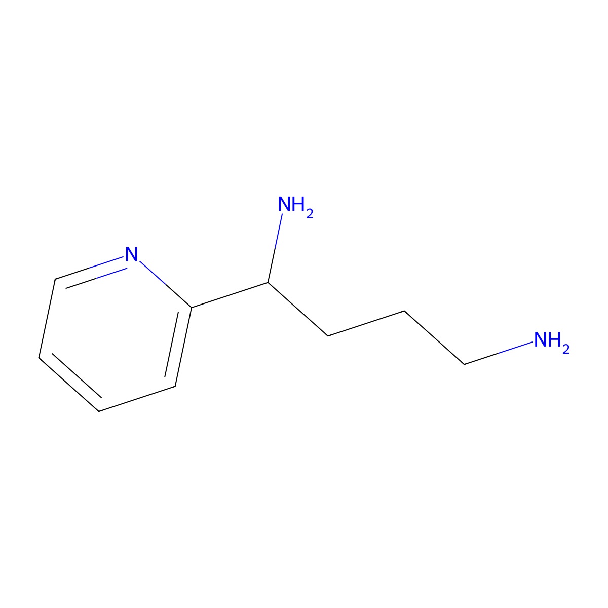 1-Pyridin-2-ylbutane-1,4-diamine molecular structure, CAS 374064-05-8