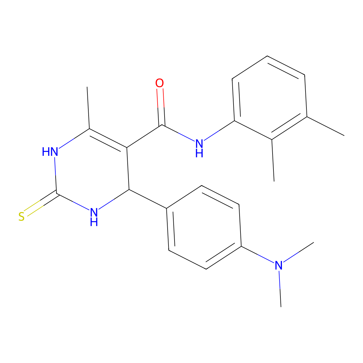 4-[4-(dimethylamino)phenyl]-N-(2,3-dimethylphenyl)-6-methyl-2-thioxo-1,2,3,4-tetrahydropyrimidine-5-carboxamide molecular structure, CAS 374083-66-6
