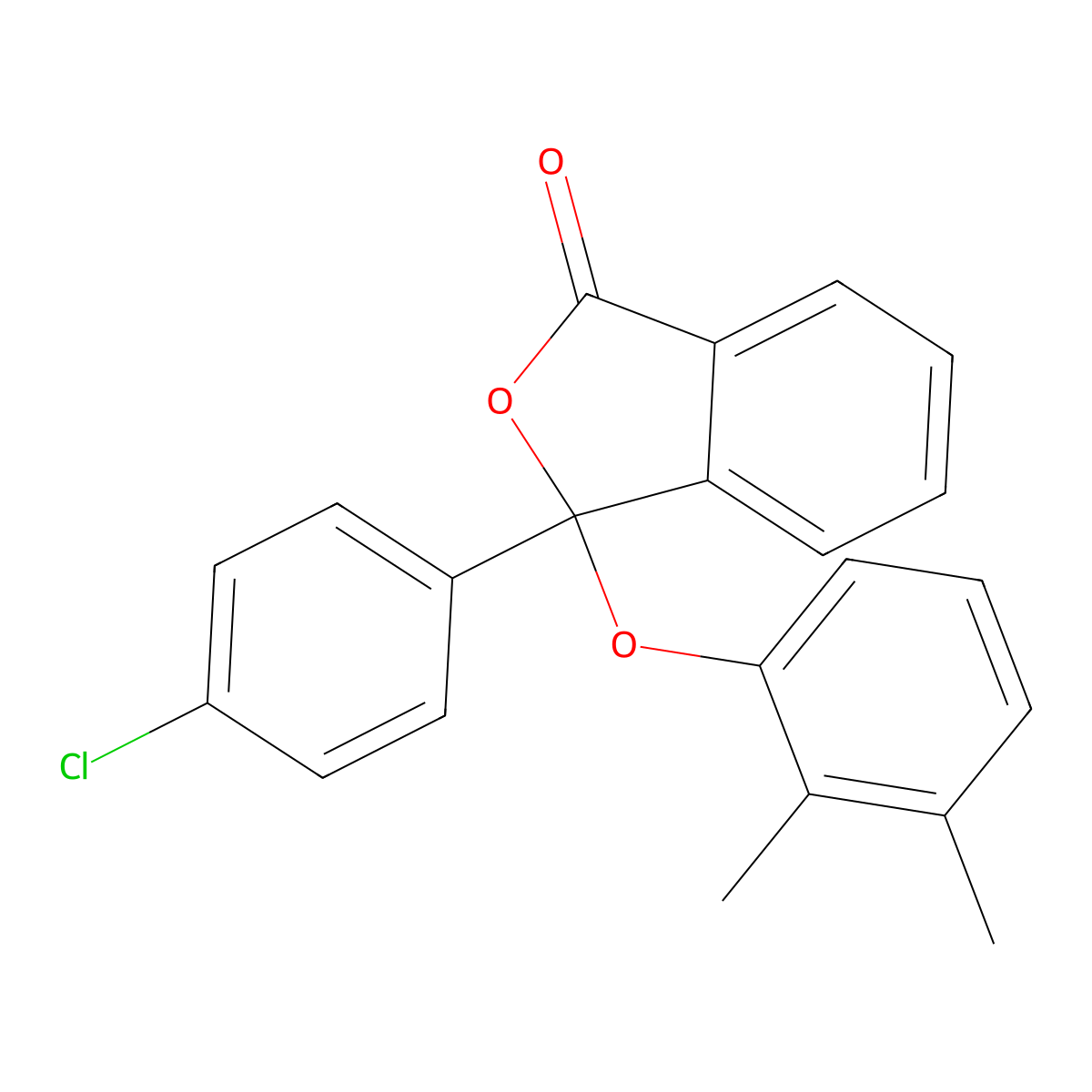 3-(4-Chlorophenyl)-3-(2,3-dimethylphenoxy)-2-benzofuran-1-one molecular structure, CAS 374086-02-9