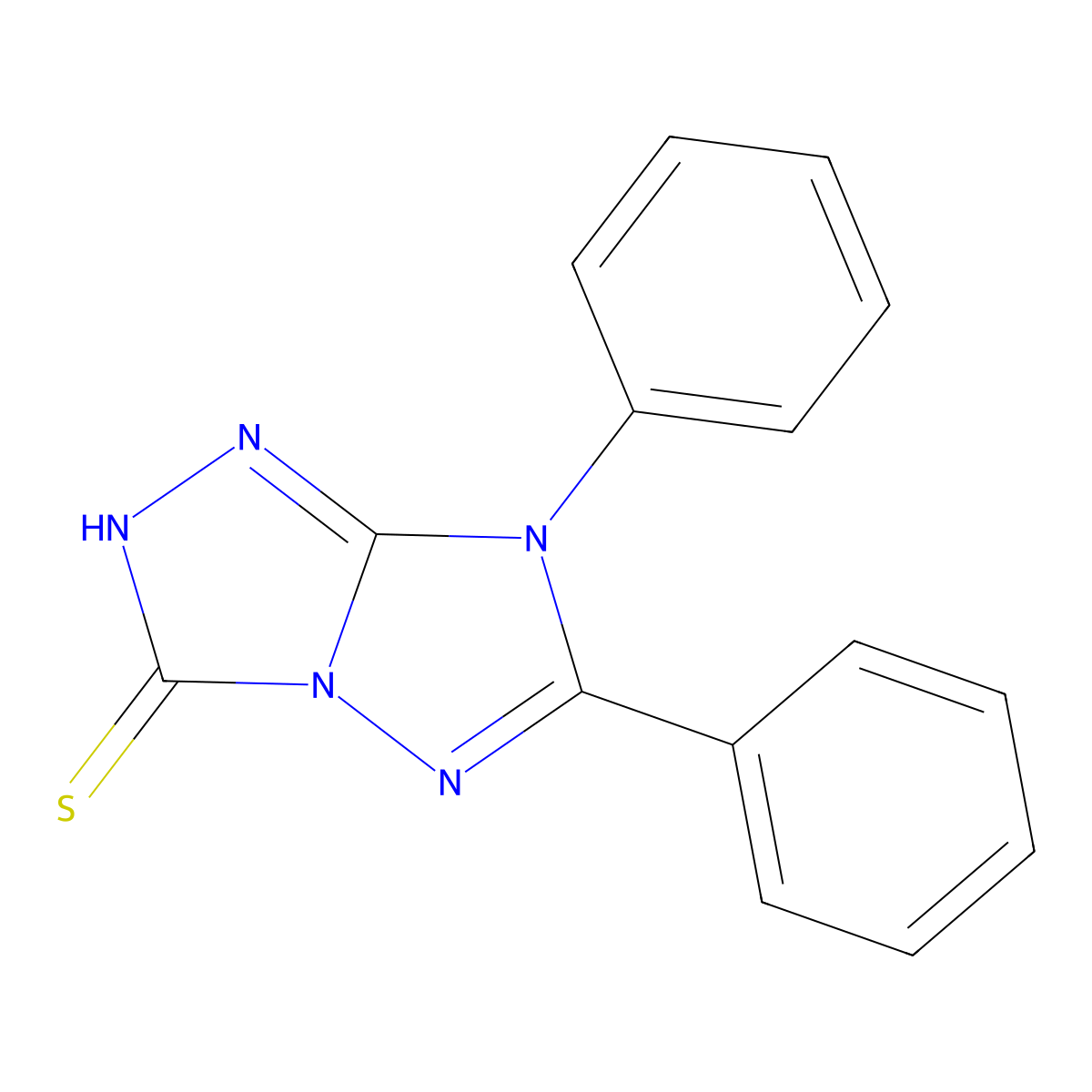 diphenyl-7H-[1,2,4]triazolo[4,3-b][1,2,4]triazole-3-thiol molecular structure, CAS 374088-62-7