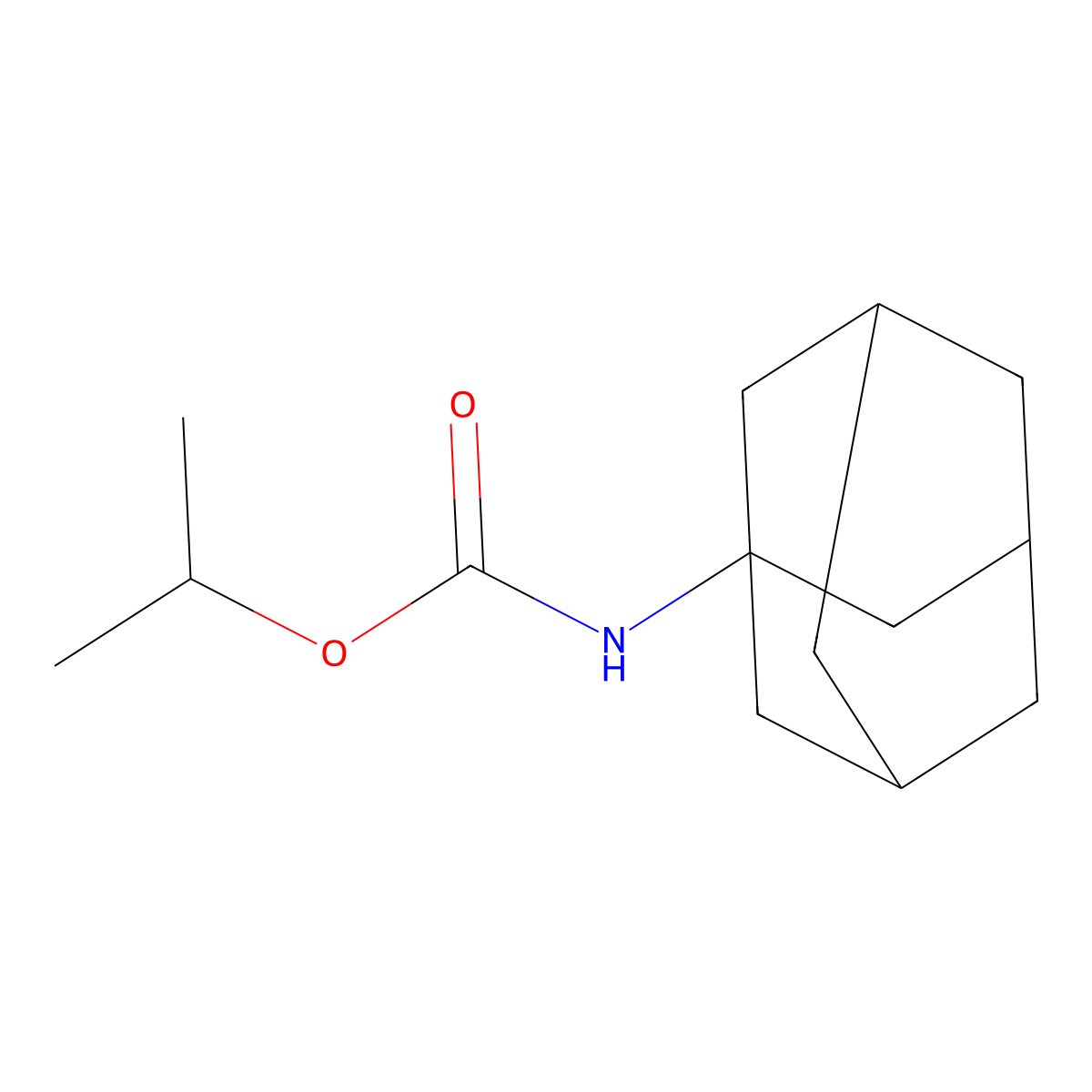 Isopropyl (3s,5s,7s)-adamantan-1-ylcarbamate molecular structure, CAS 374090-07-0