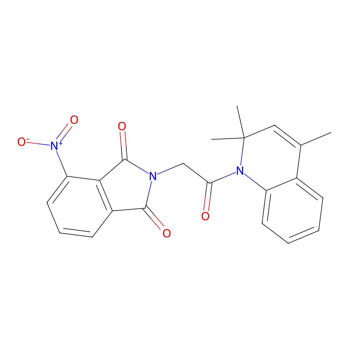 4-Nitro-2-[2-oxo-2-(2,2,4-trimethylquinolin-1-yl)ethyl]isoindole-1,3-dione molecular structure, CAS 374090-10-5