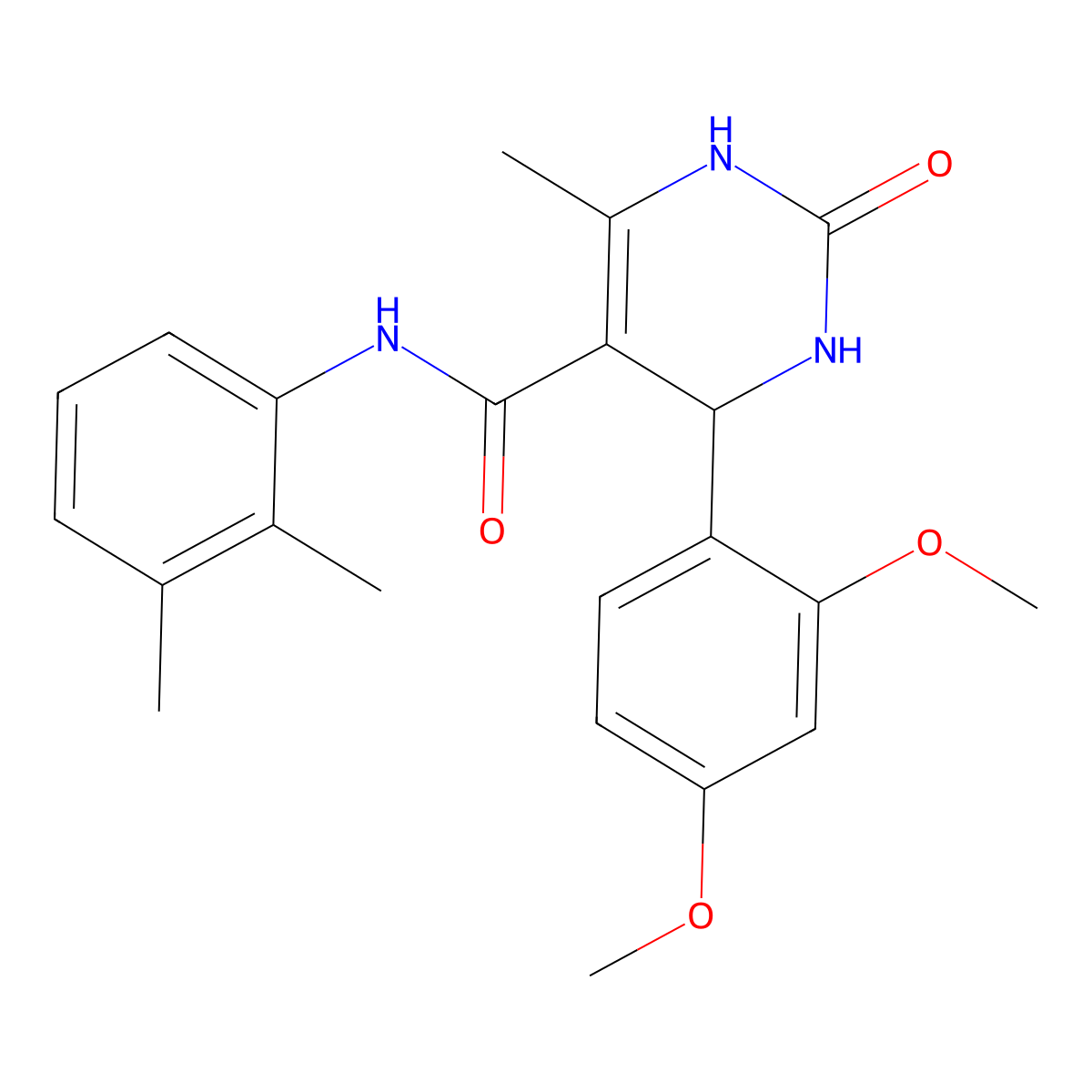 4-(2,4-dimethoxyphenyl)-N-(2,3-dimethylphenyl)-6-methyl-2-oxo-1,2,3,4-tetrahydropyrimidine-5-carboxamide molecular structure, CAS 374095-04-2