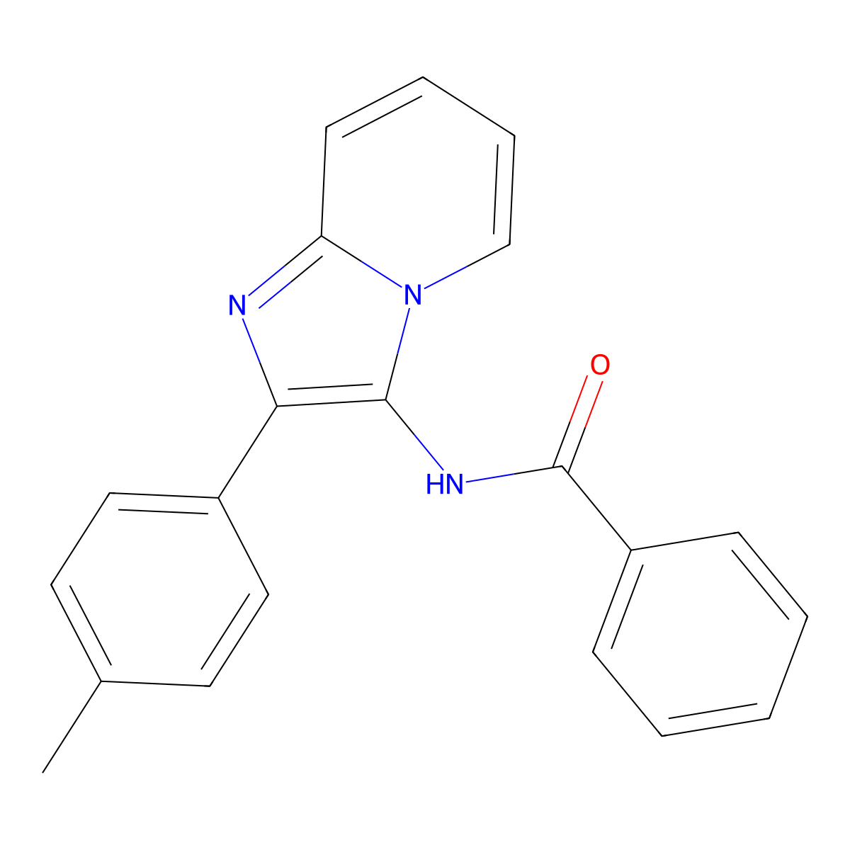 N-[2-(4-methylphenyl)imidazo[1,2-a]pyridin-3-yl]benzamide molecular structure, CAS 374096-35-2