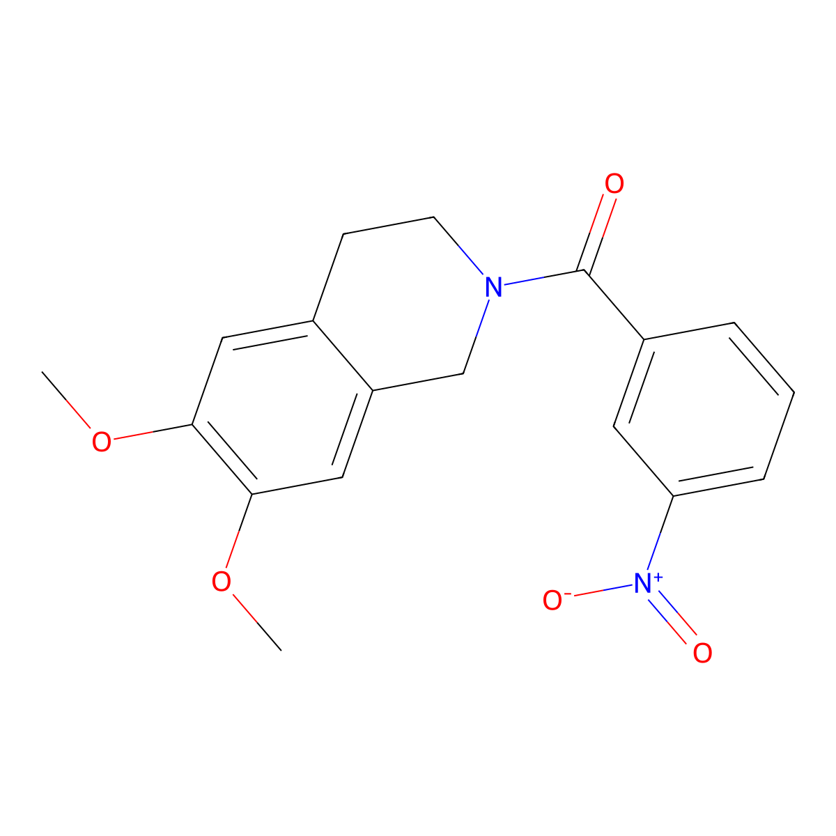 (6,7-dimethoxy-3,4-dihydroisoquinolin-2(1H)-yl)(3-nitrophenyl)methanone molecular structure, CAS 374099-38-4