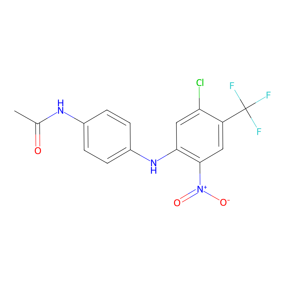 N-[4-[5-chloro-2-nitro-4-(trifluoromethyl)anilino]phenyl]acetamide molecular structure, CAS 374099-46-4