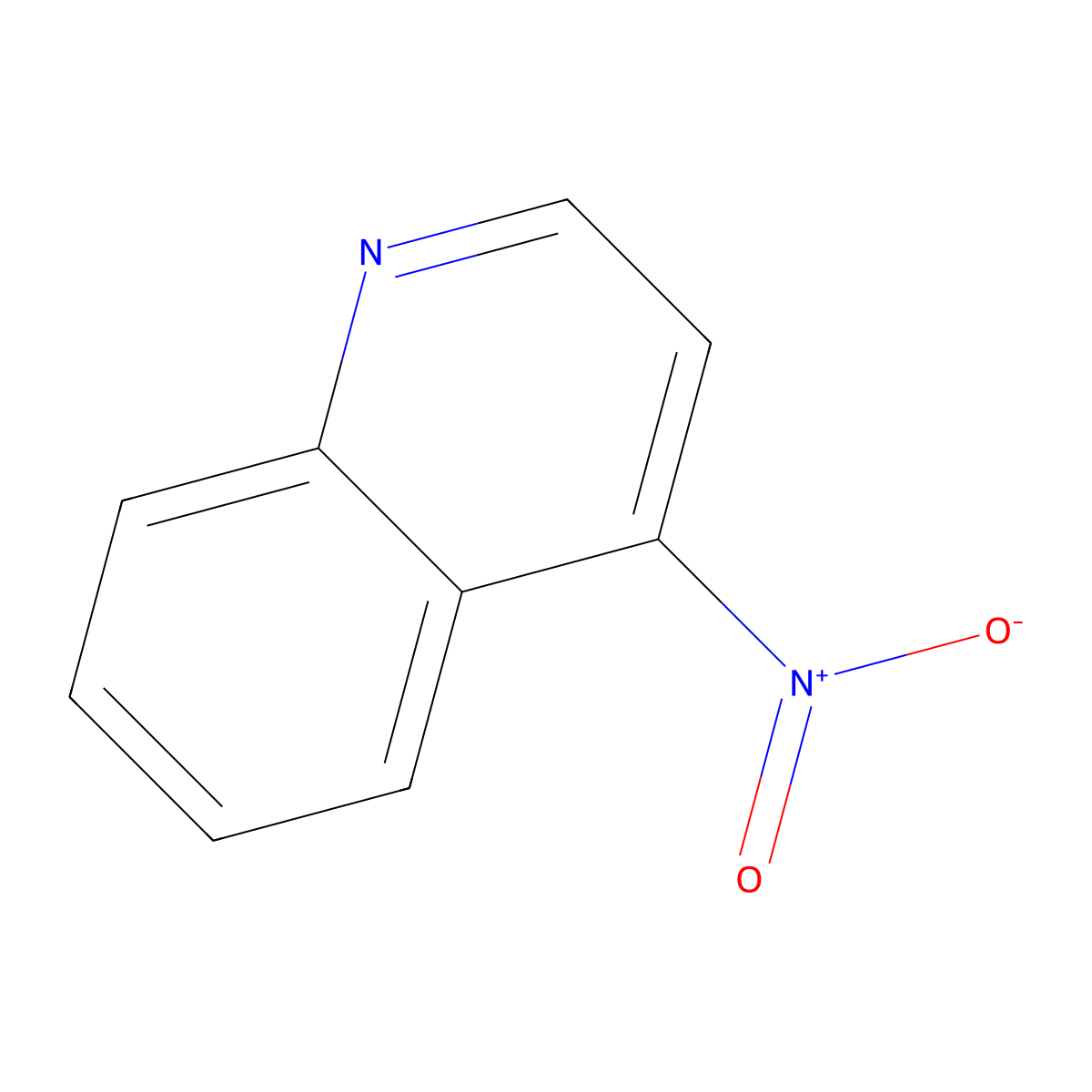 Quinoline, 4-nitro- molecular structure, CAS 3741-15-9