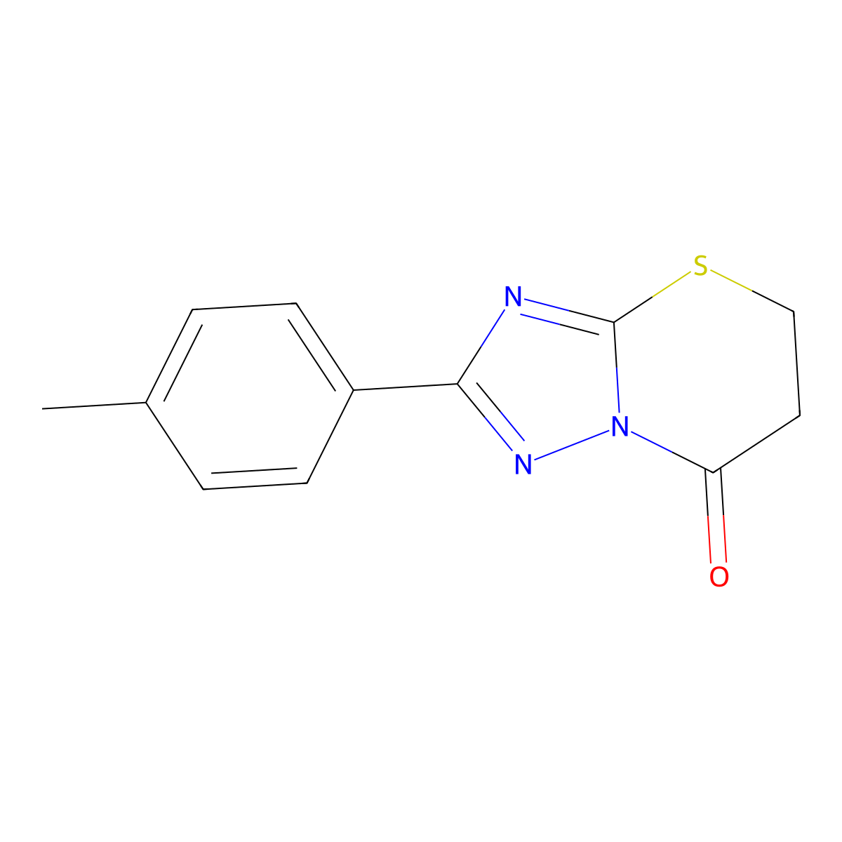 2-(4-Methylphenyl)-5,6-dihydro-7H-(1,2,4)triazolo(5,1-B)(1,3)thiazin-7-one molecular structure, CAS 374100-12-6