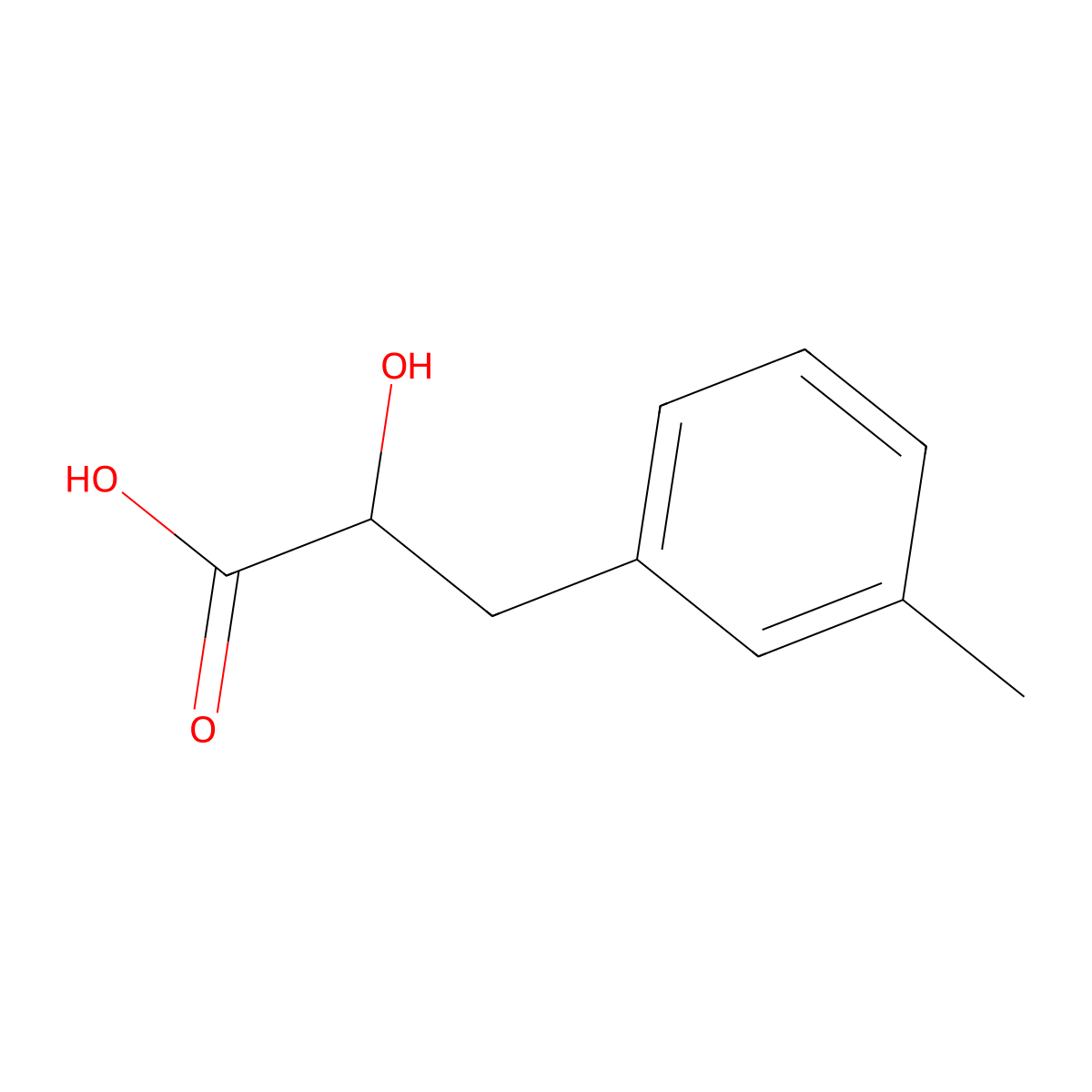 (R)-2-hydroxy-3-(3-methylphenyl)-propionic acid molecular structure, CAS 374119-33-2