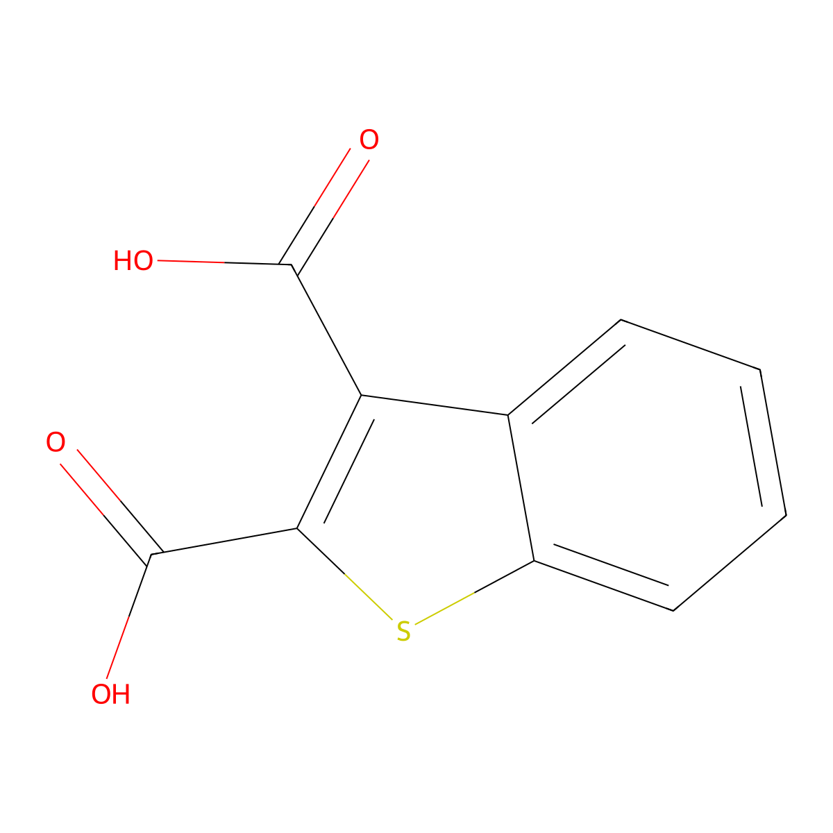 Benzo[b]thiophene-2,3-dicarboxylic acid molecular structure, CAS 37412-26-3