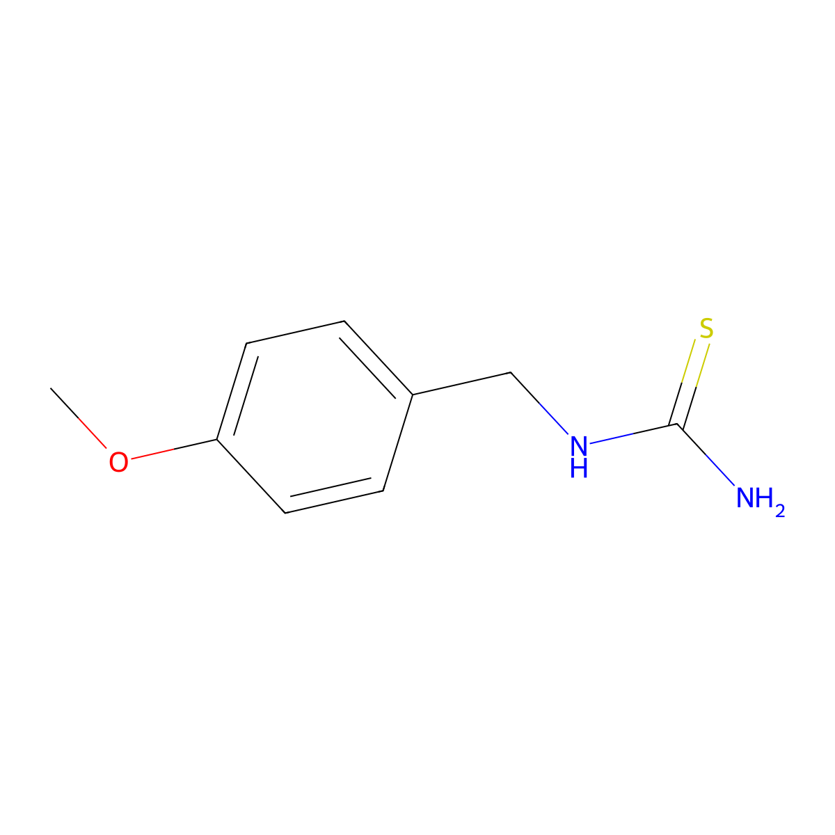 1-(4-Methoxybenzyl)-2-thiourea molecular structure, CAS 37412-64-9