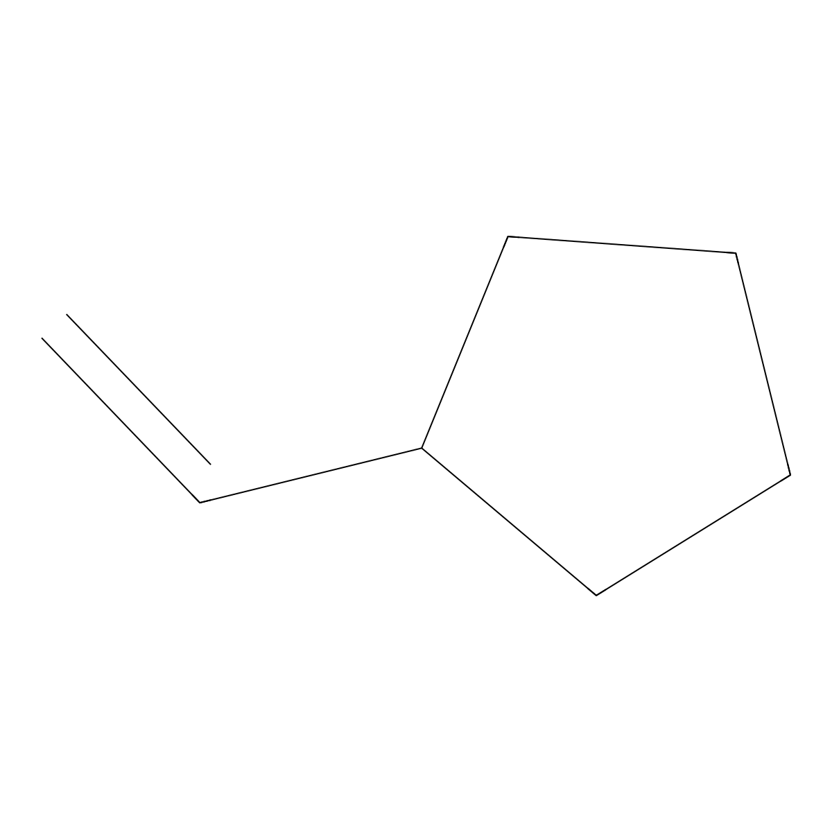 Vinylcyclopentane molecular structure, CAS 3742-34-5