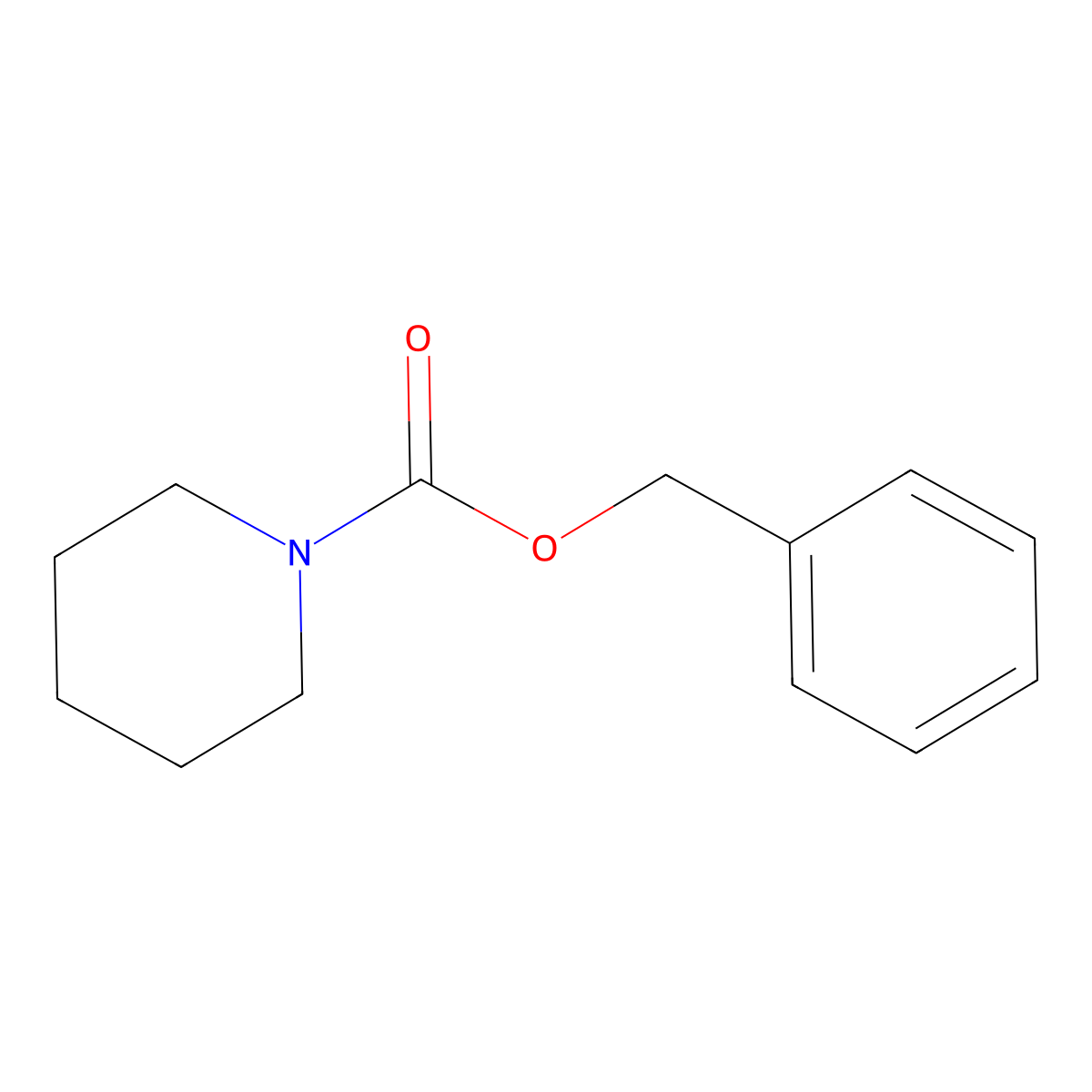 Benzyl piperidine-1-carboxylate molecular structure, CAS 3742-91-4