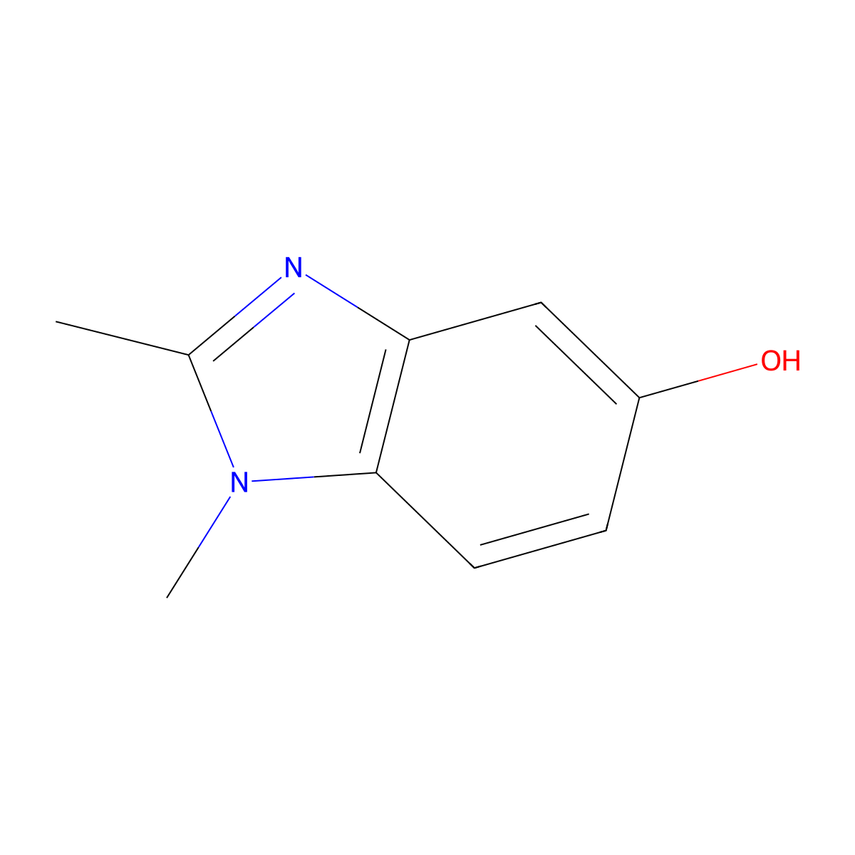 1,2-dimethyl-1H-1,3-benzodiazol-5-ol molecular structure, CAS 37422-26-7