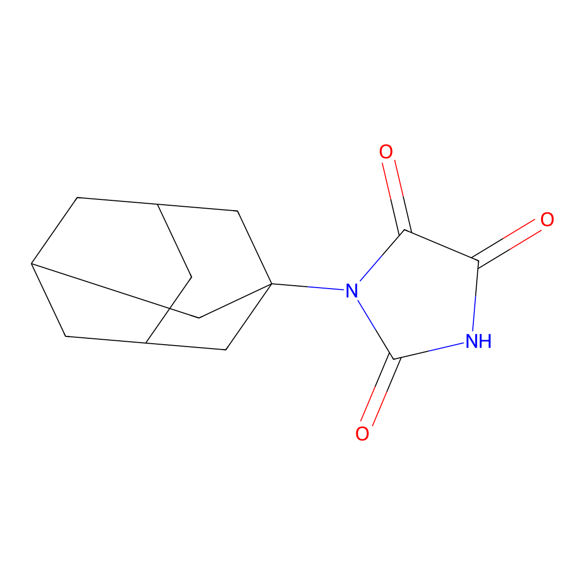 1-(1-Adamantyl)imidazolidine-2,4,5-trione molecular structure, CAS 37428-73-2