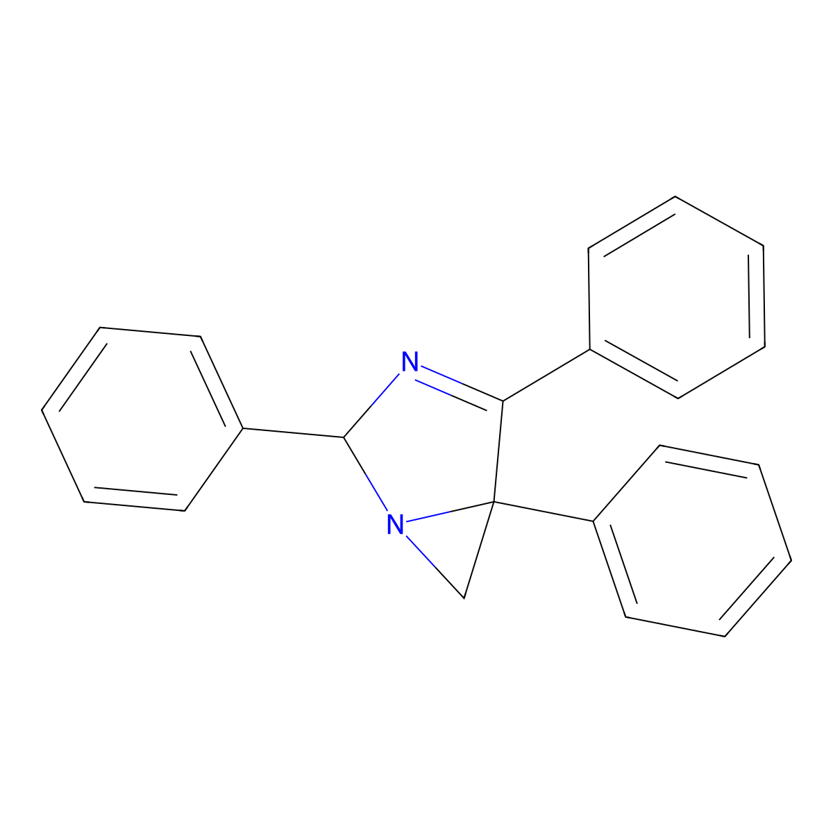2,4,5-Triphenyl-1,3-diazabicyclo[3.1.0]hex-3-ene molecular structure, CAS 37428-96-9