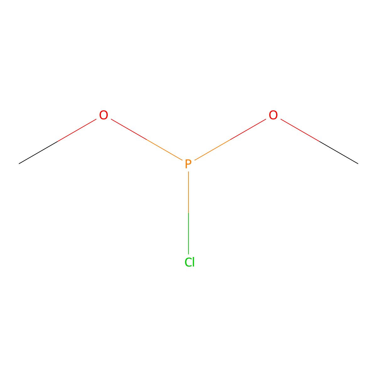 Dimethylchlorophosphite molecular structure, CAS 3743-07-5