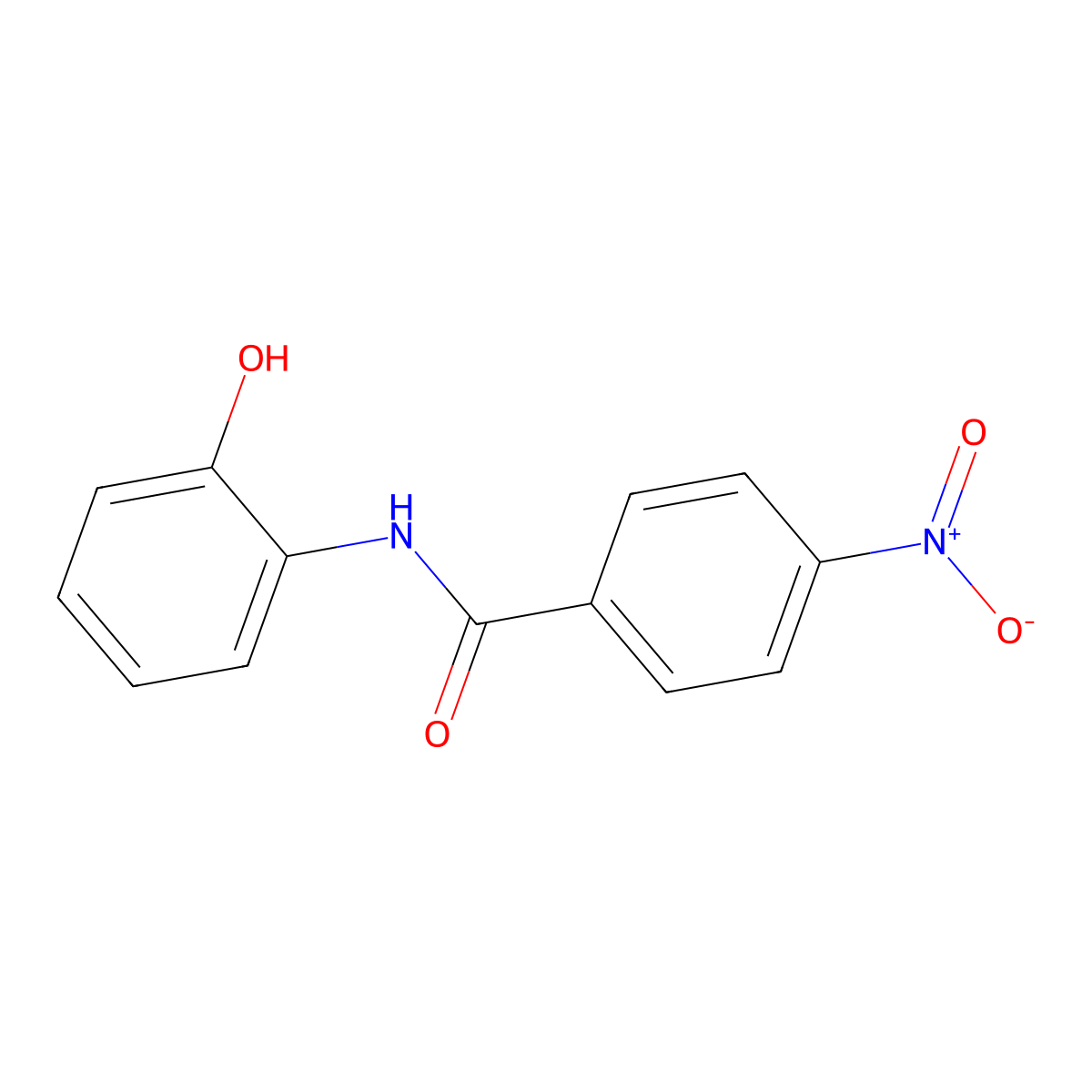 2'-Hydroxy-4-nitrobenzanilide molecular structure, CAS 3743-17-7