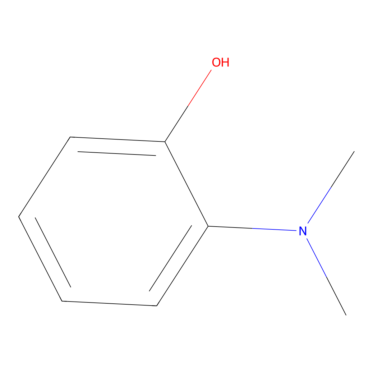 2-(Dimethylamino)phenol molecular structure, CAS 3743-22-4