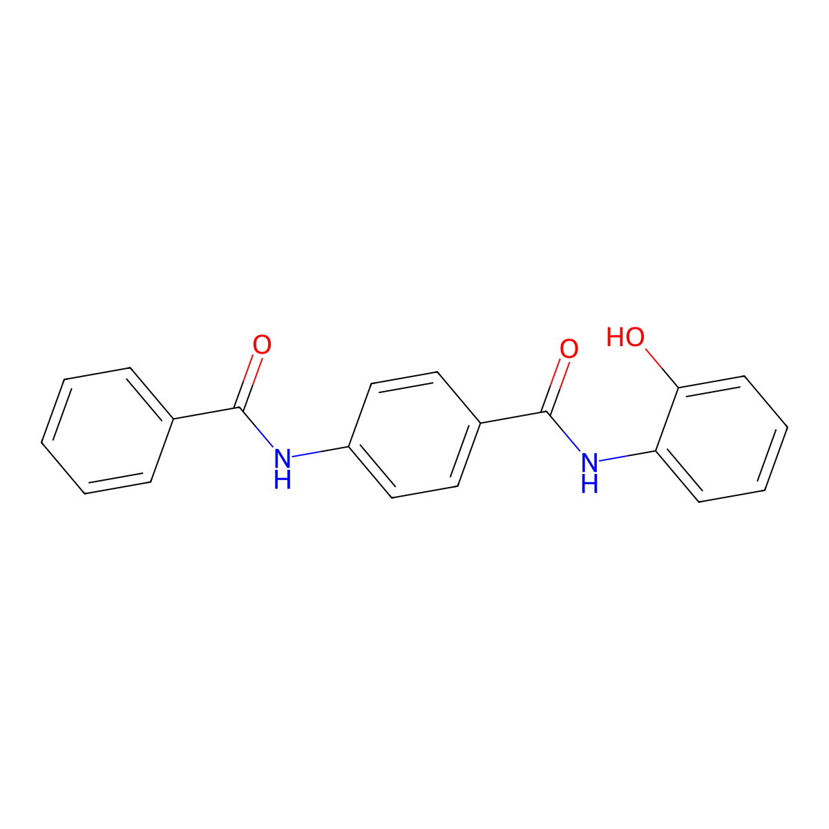 N-(2-hydroxyphenyl)-4-[(phenylcarbonyl)amino]benzamide molecular structure, CAS 3743-24-6