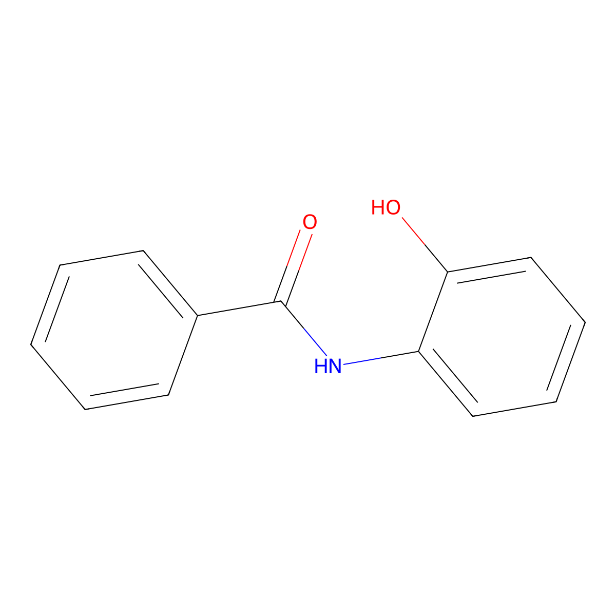 N-(2-Hydroxyphenyl)benzamide molecular structure, CAS 3743-70-2