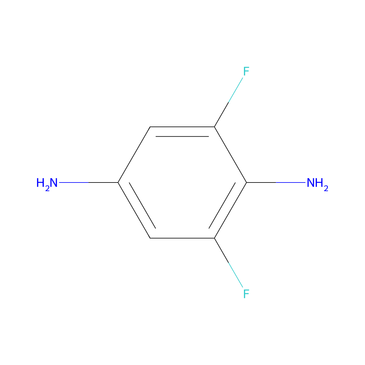 p-Phenylenediamine, 2,6-difluoro- molecular structure, CAS 3743-86-0