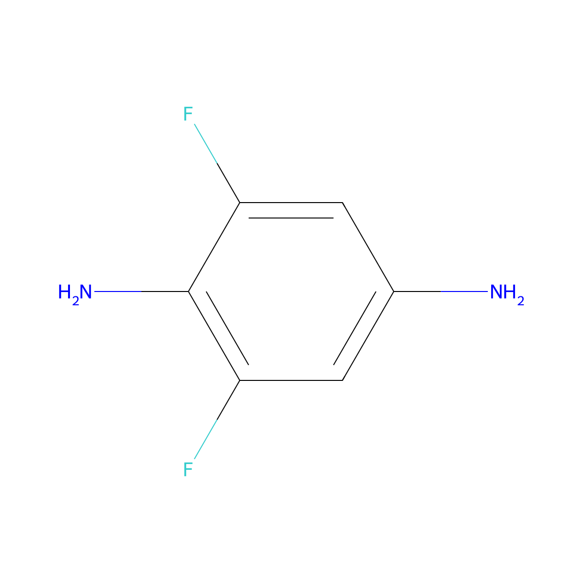 p-Phenylenediamine, 2,6-difluoro- molecular structure, CAS 3743-86-0