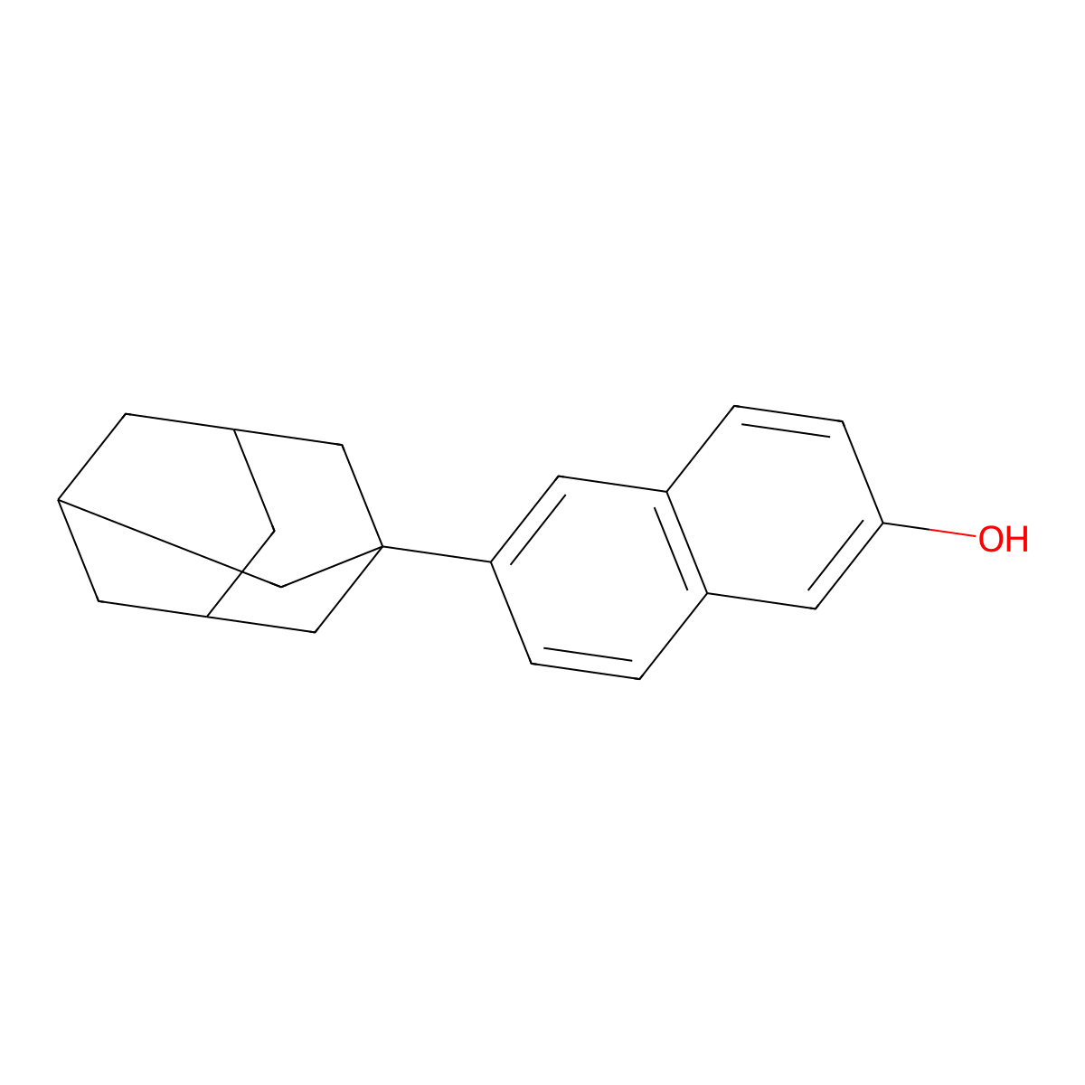 6-(1-Adamantyl)-2-naphthol molecular structure, CAS 37436-35-4
