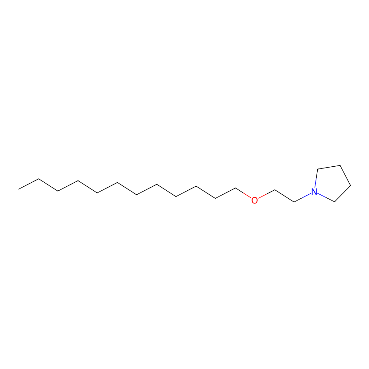 1-(2-(Dodecyloxy)ethyl)pyrrolidine molecular structure, CAS 37439-37-5