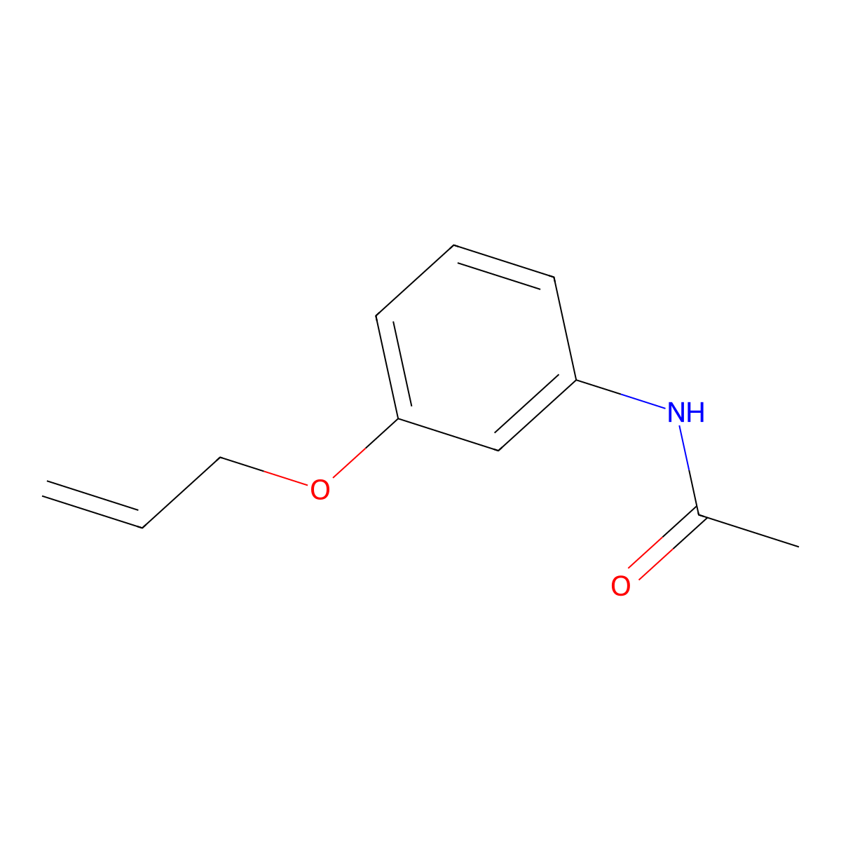 N-[3-(prop-2-en-1-yloxy)phenyl]acetamide molecular structure, CAS 37439-78-4