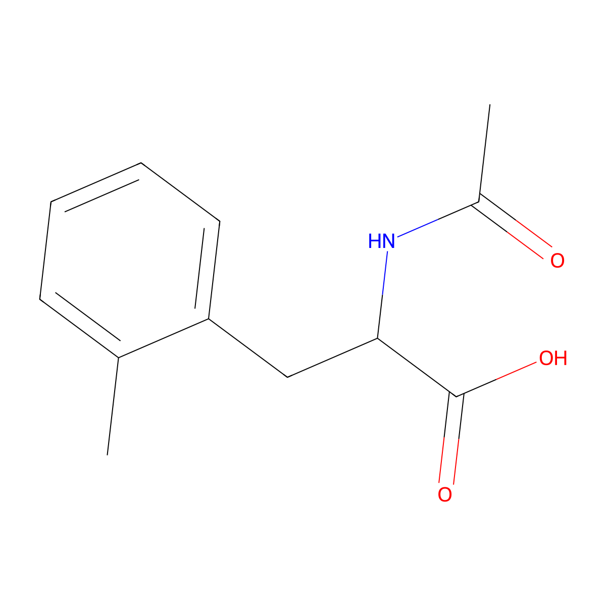Phenylalanine, N-acetyl-2-methyl- molecular structure, CAS 37439-97-7