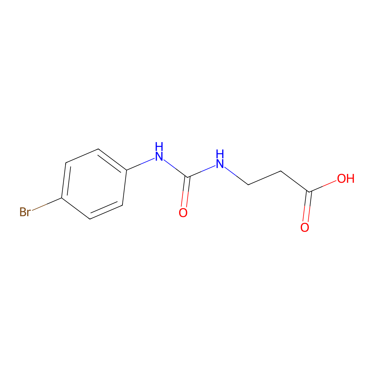3-{[(4-Bromophenyl)carbamoyl]amino}propanoic acid molecular structure, CAS 3744-18-1