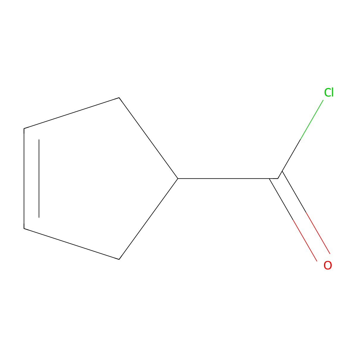 Cyclopent-3-ene-1-carbonyl chloride molecular structure, CAS 3744-80-7