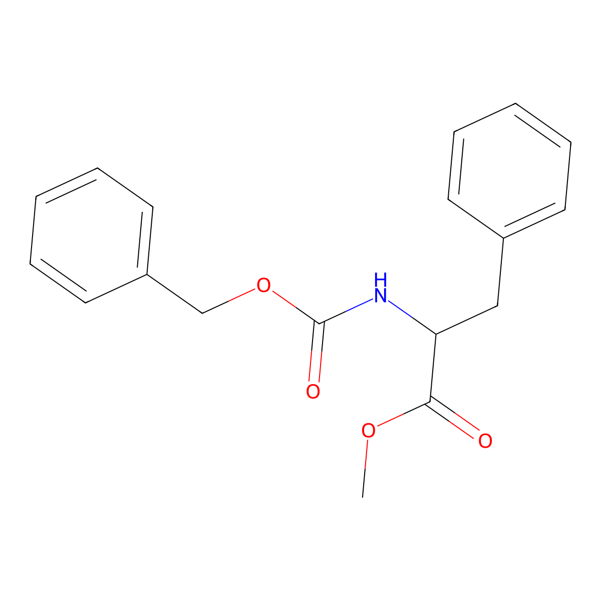 Cbz-D-phenylalanine methyl ester molecular structure, CAS 37440-07-6
