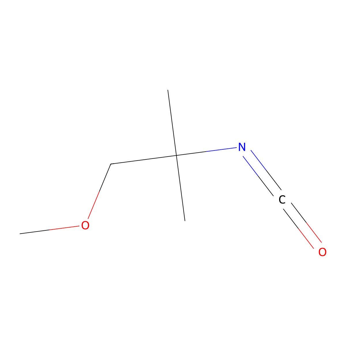 2-Isocyanato-1-methoxy-2-methylpropane molecular structure, CAS 37440-95-2