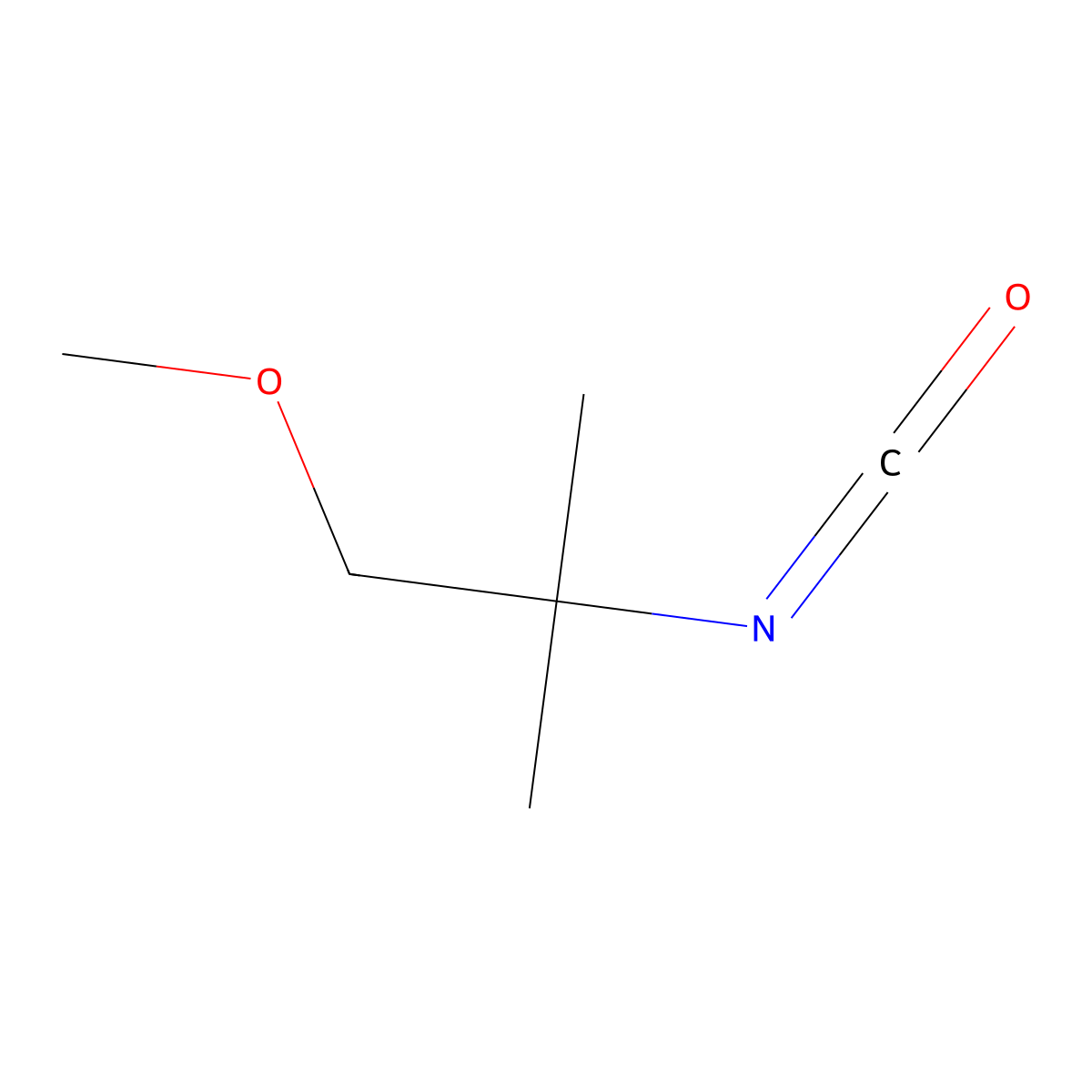 2-Isocyanato-1-methoxy-2-methylpropane molecular structure, CAS 37440-95-2